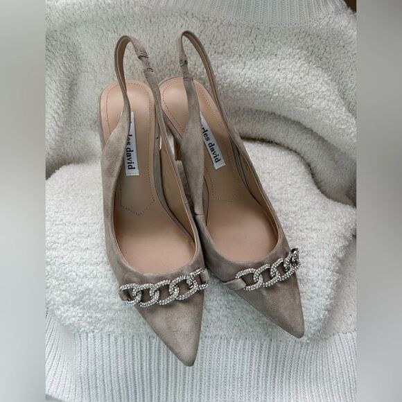 Charles David WOMEN'S REELING SLINGBACK PUMPS IN TRUFFLE size 9.5 - Picture 1 of 5